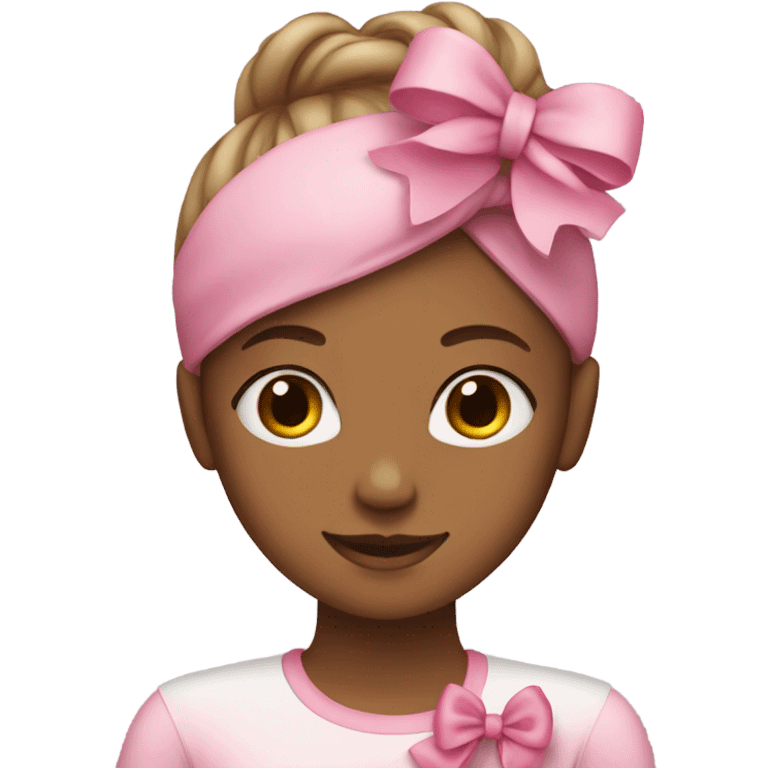 girl with pink bow on head emoji