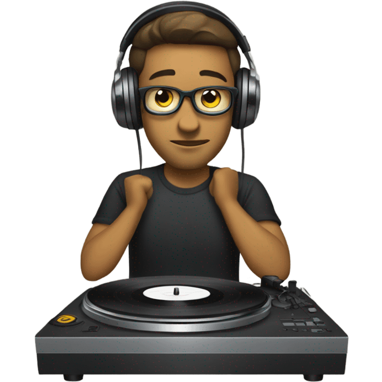 Radio dj playing records emoji