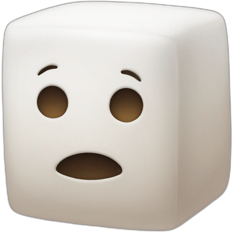 Sugar cube with no face emoji