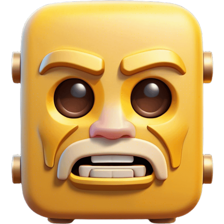 Clash of Clans aesthetic: Cinematic Playful PlayStation 5 Console Portrait Emoji, rendered in a 3D vector-style similar to standard emojis with minimal shading and bold, simplified shapes. A compact, distinct form with signature details, softly glowing with a cutting-edge console technology charm. Simplified yet unmistakably iconic, highly detailed and consistent, glowing with a soft radiance and high shine. Stylized with a touch of technological advancement and a soft glowing outline, capturing the essence of a beloved gaming relic with a friendly, playful manner! emoji