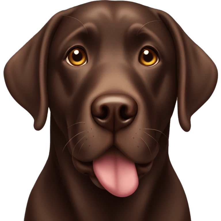 Chocolate Labrador face emoji