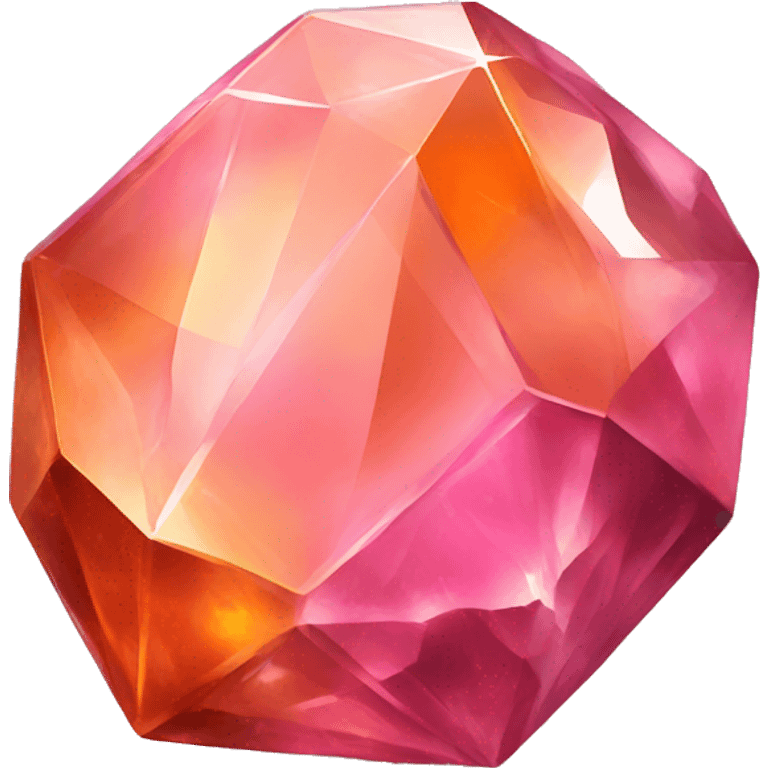 Pink and orange Crystal gemstone emoji