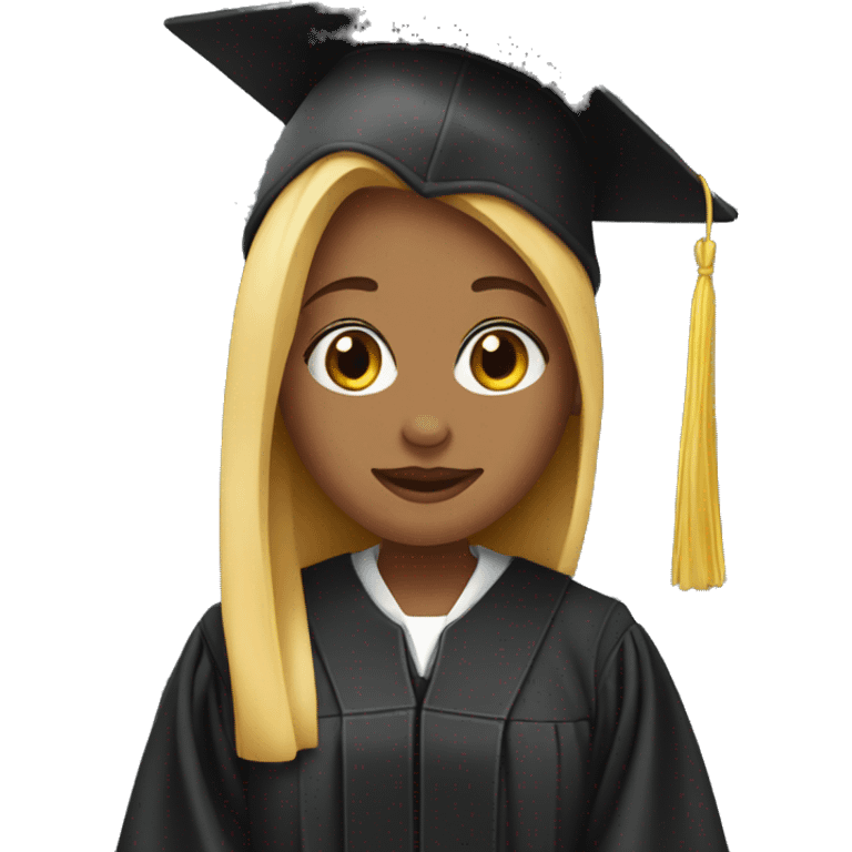 Girl graduation gown emoji