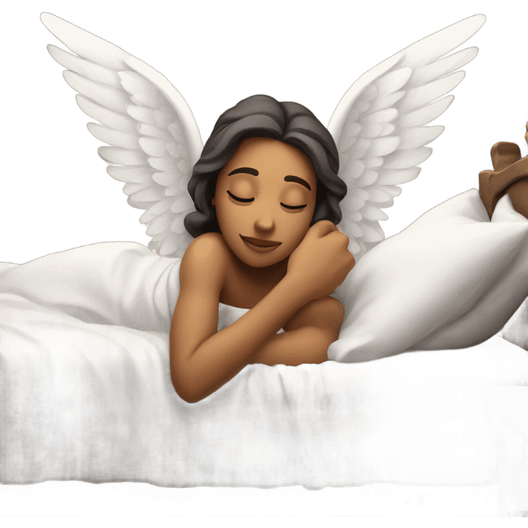 angel female in bed emoji