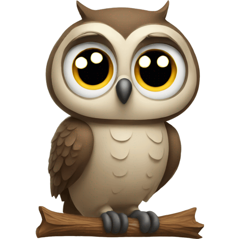 Pensive owl emoji