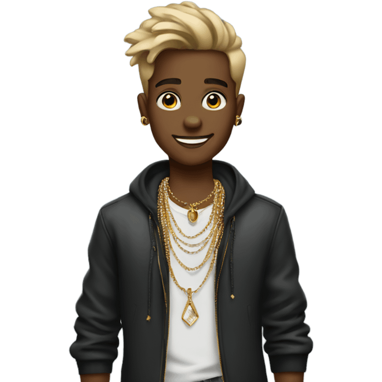 stylish boy with jewelry emoji