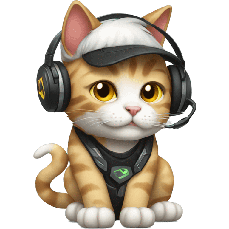 A gamer cat emoji