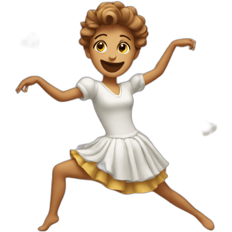 a dancing cake emoji