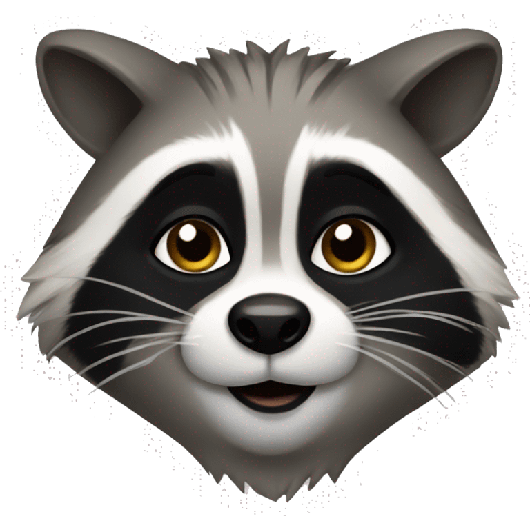 Raccoon with makeup emoji