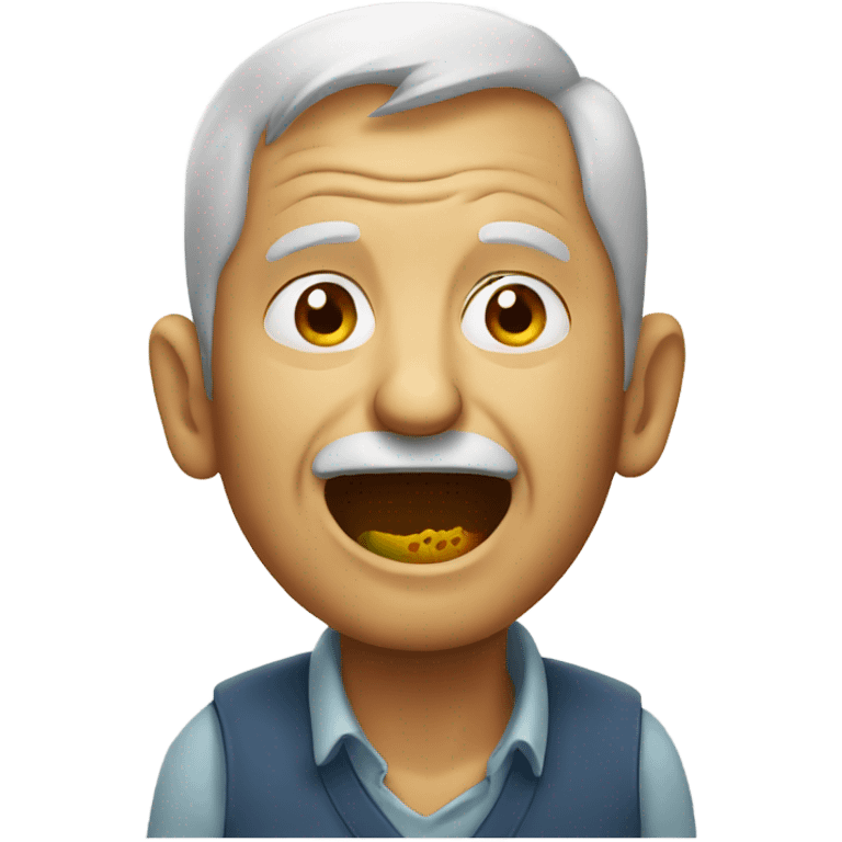 old man eating mango emoji