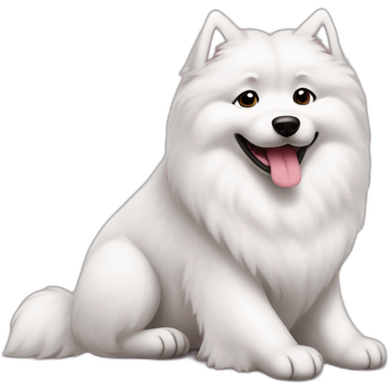 Samoyed dog birthday emoji