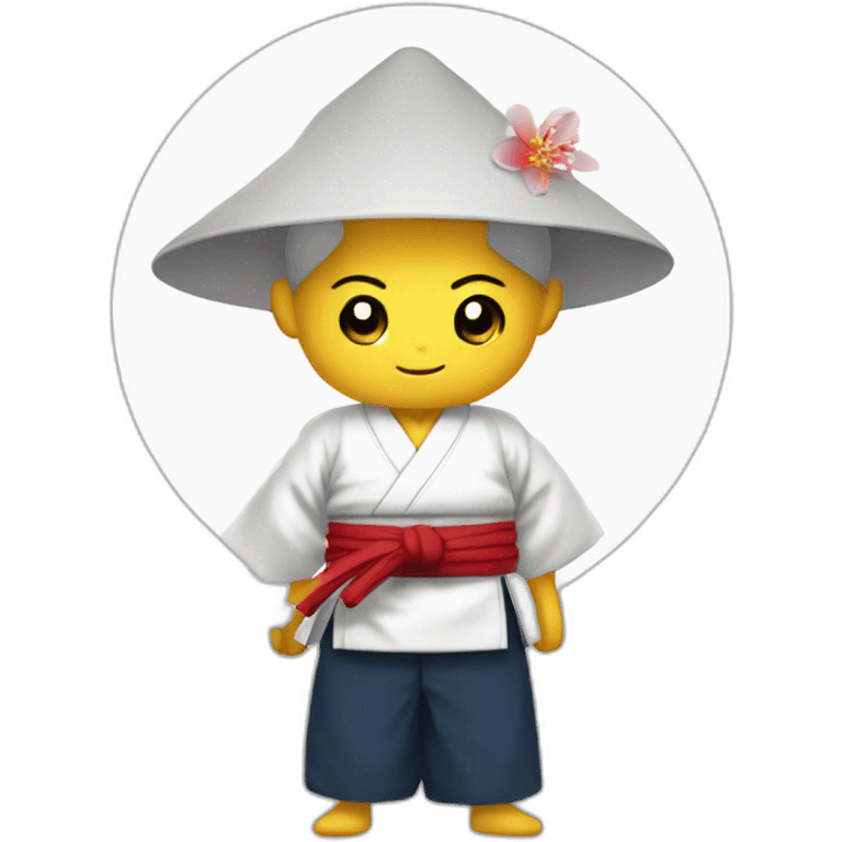 Aikidoka met hakama emoji