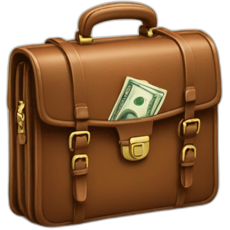 briefcase with money emoji