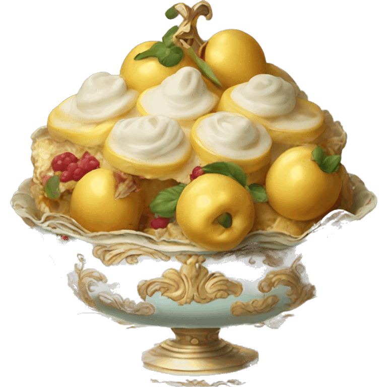 vintage rococo food emoji