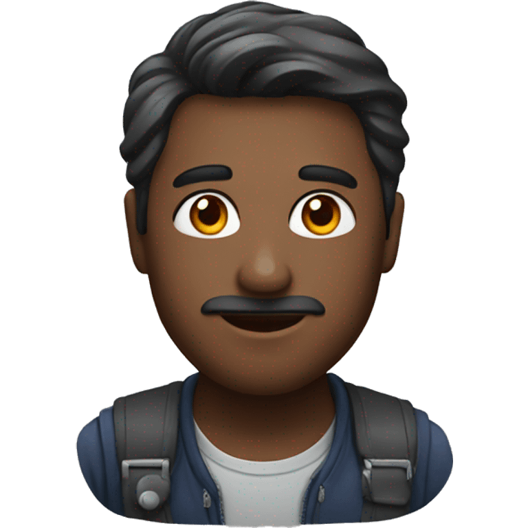 male portrait with hearign aid emoji