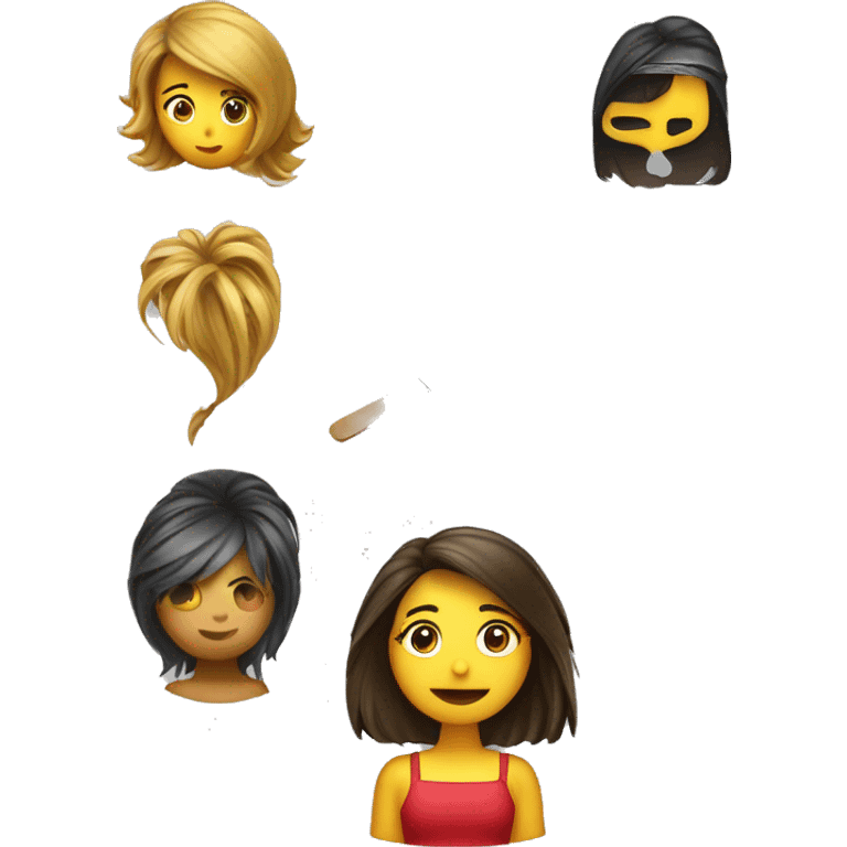 Chica con flquillo partido a la mitad y pelo rubio oscuro con cara de cansada y una computadora apple  emoji