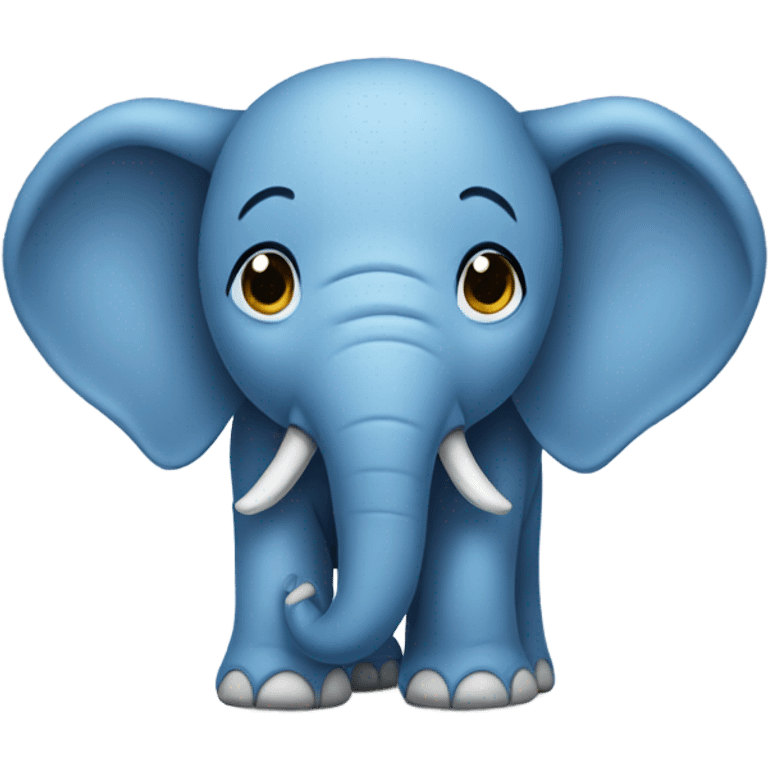 elephant with blue bow  emoji