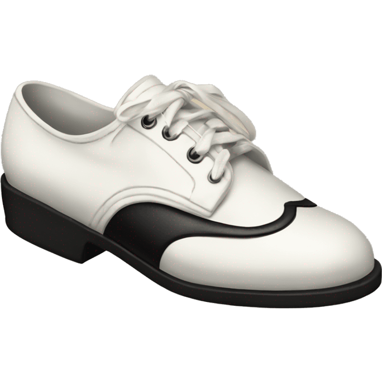 1950s white and black shoes emoji