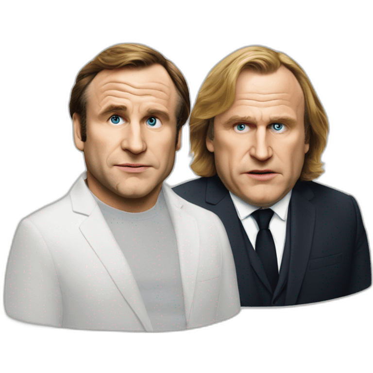 Macron et Depardieu emoji