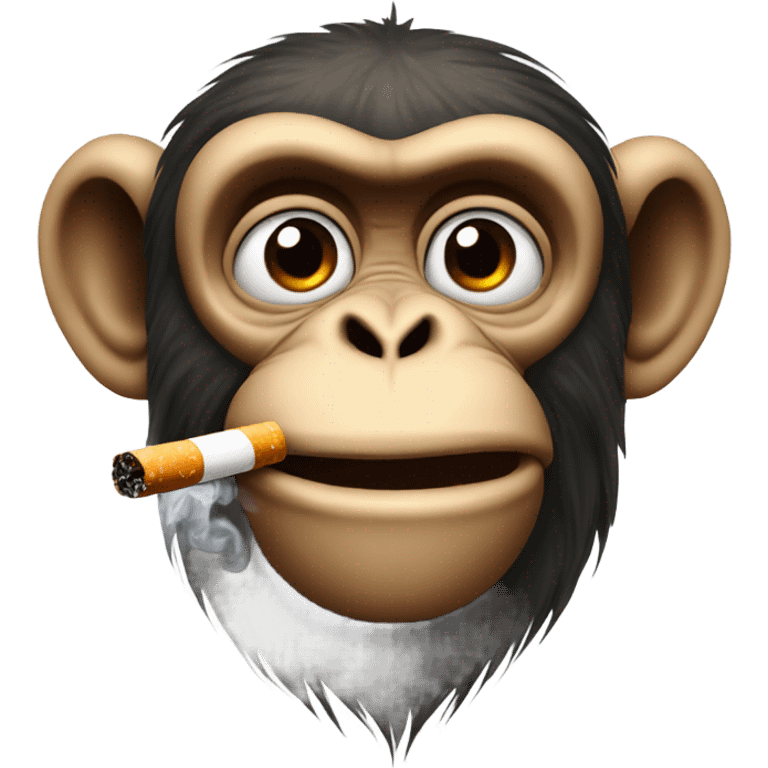 Monkey smoking emoji