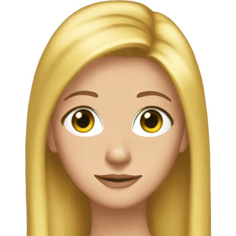 Rachel Green friends warm yellow hair and green eyes emoji