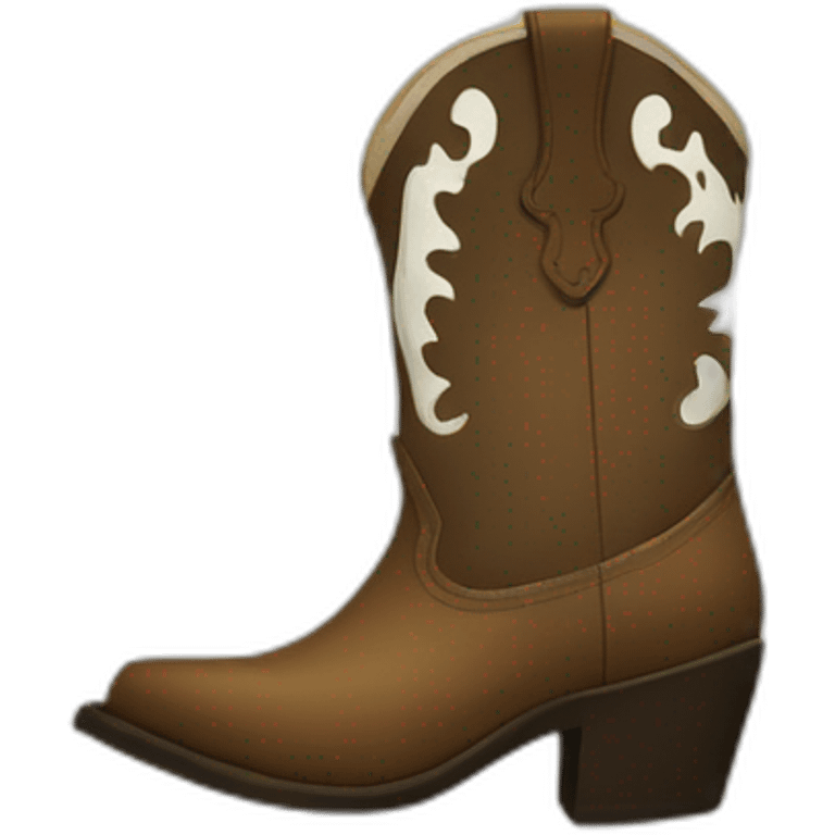 Santiag boot originally with white pattern emoji