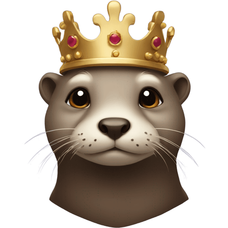 Otter wearing a crown emoji