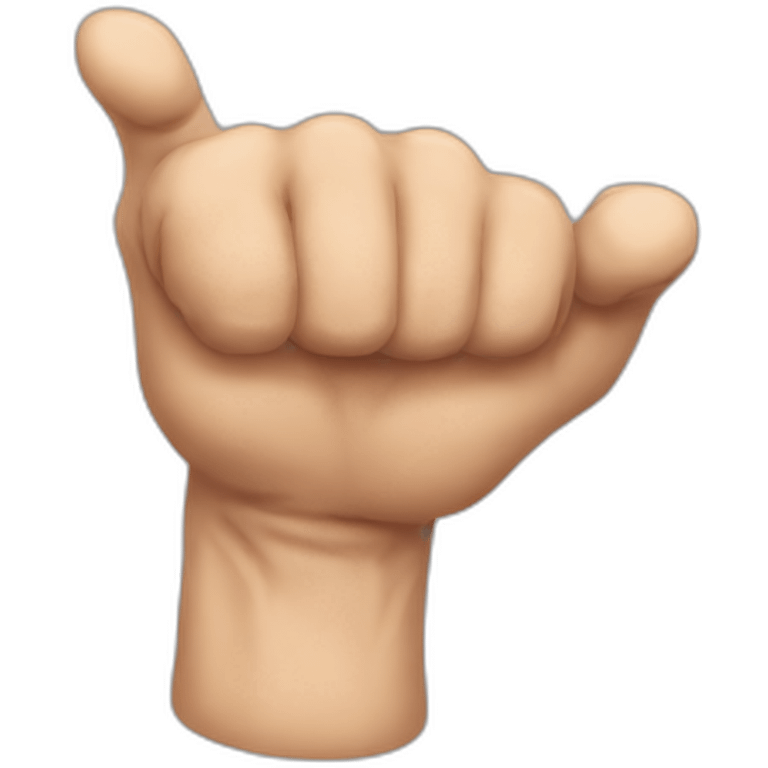 really ugly wrinkly hand thumbs down emoji