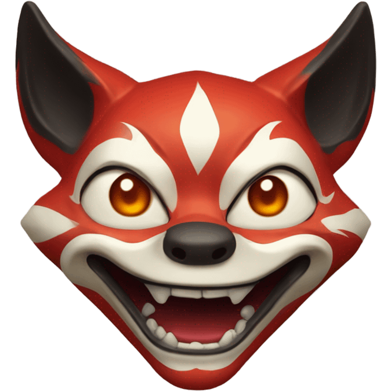 Red Kitsune mask wow face emoji