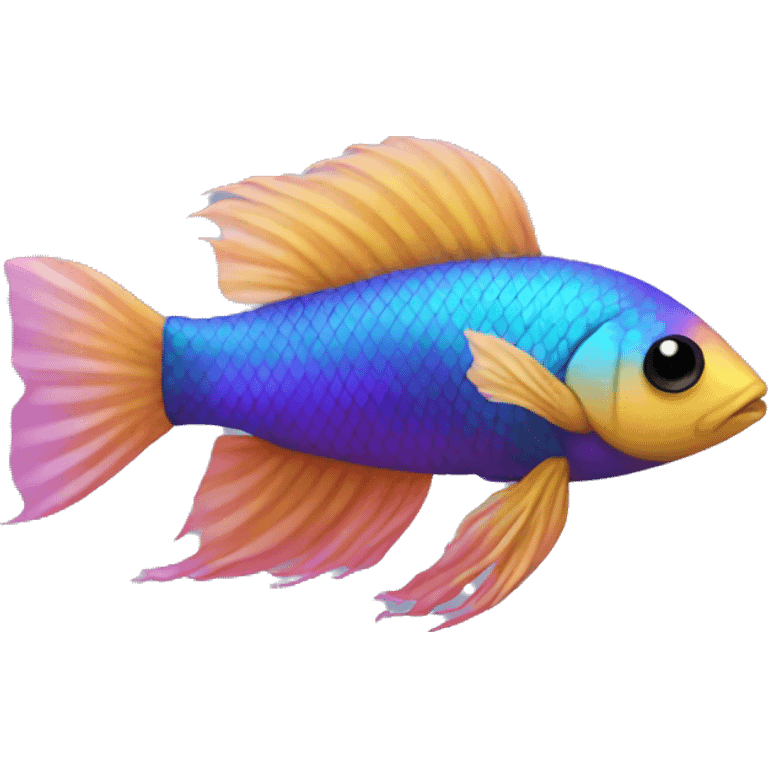 nonbinary flag beta fish emoji