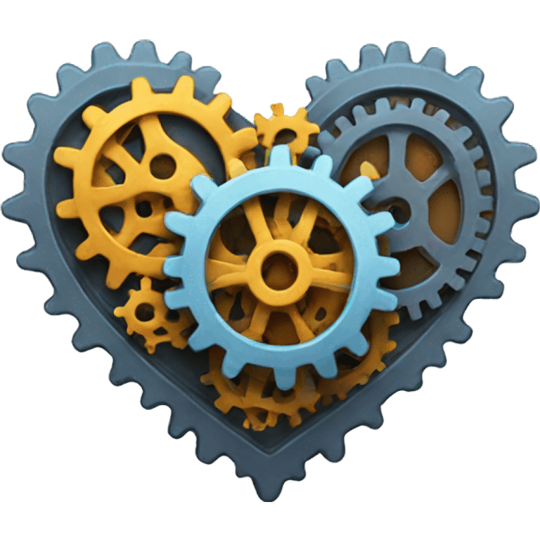 A heart with gears inside  emoji