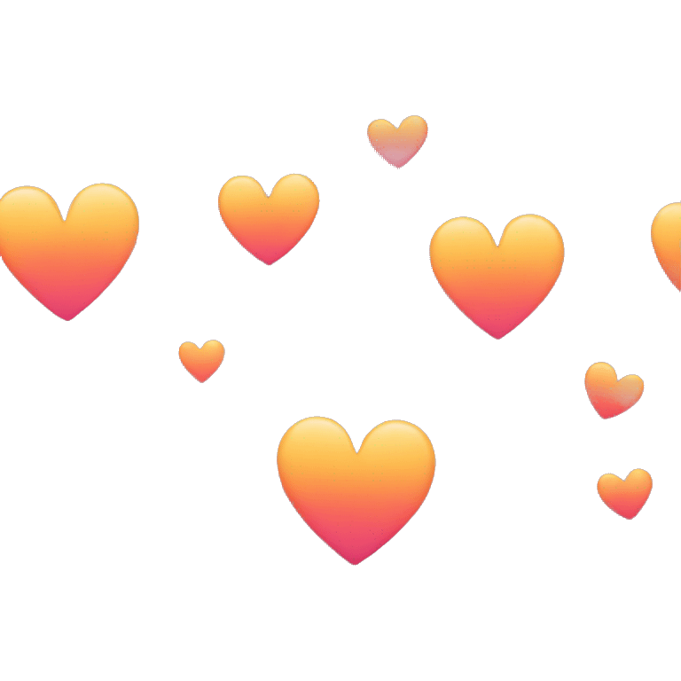 sunset color heart emoji