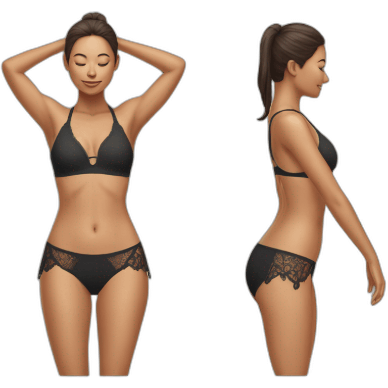 bikini lace Marjaryasana emoji