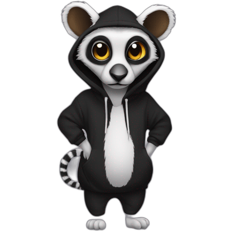 lemur-hoodie-black emoji