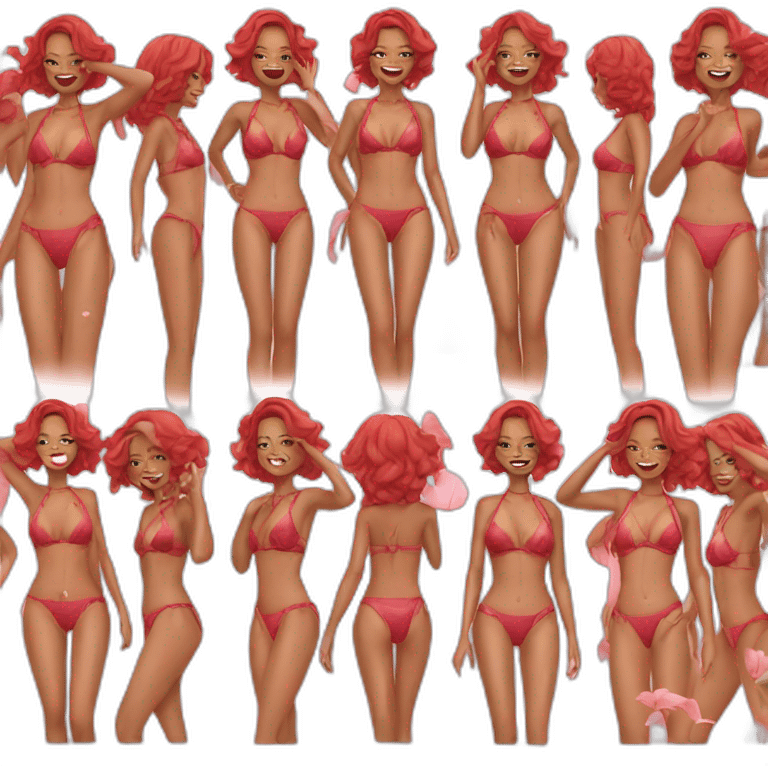 Rihanna bikini rose emoji