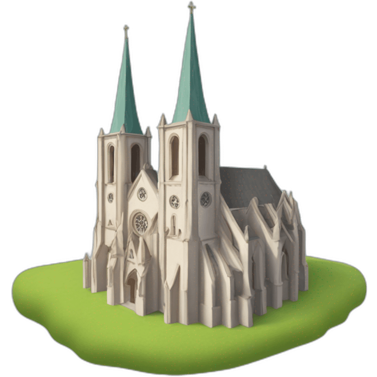 cathedral without spire tower showoing only one tower emoji