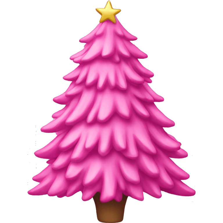 Pink Christmas tree  emoji