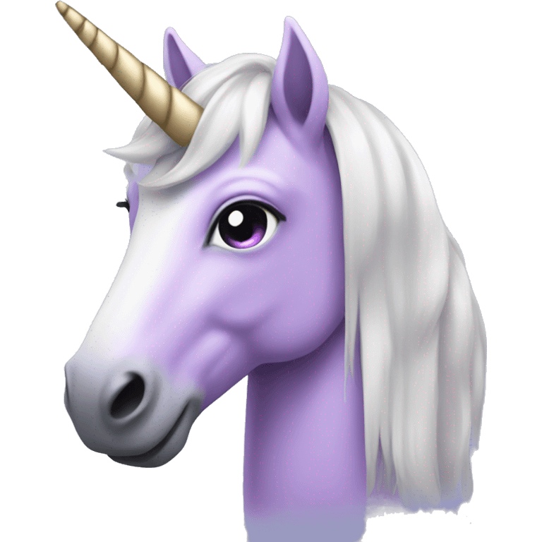 Pastel purple unicorn emoji