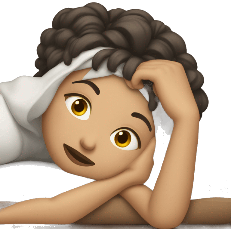 girl lying down emoji