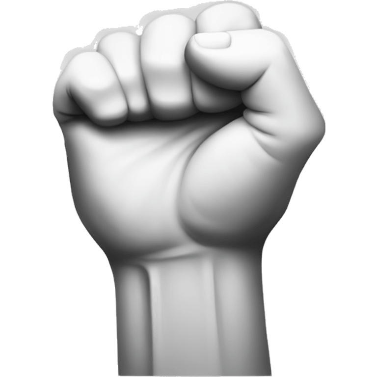 White Raised fist emoji