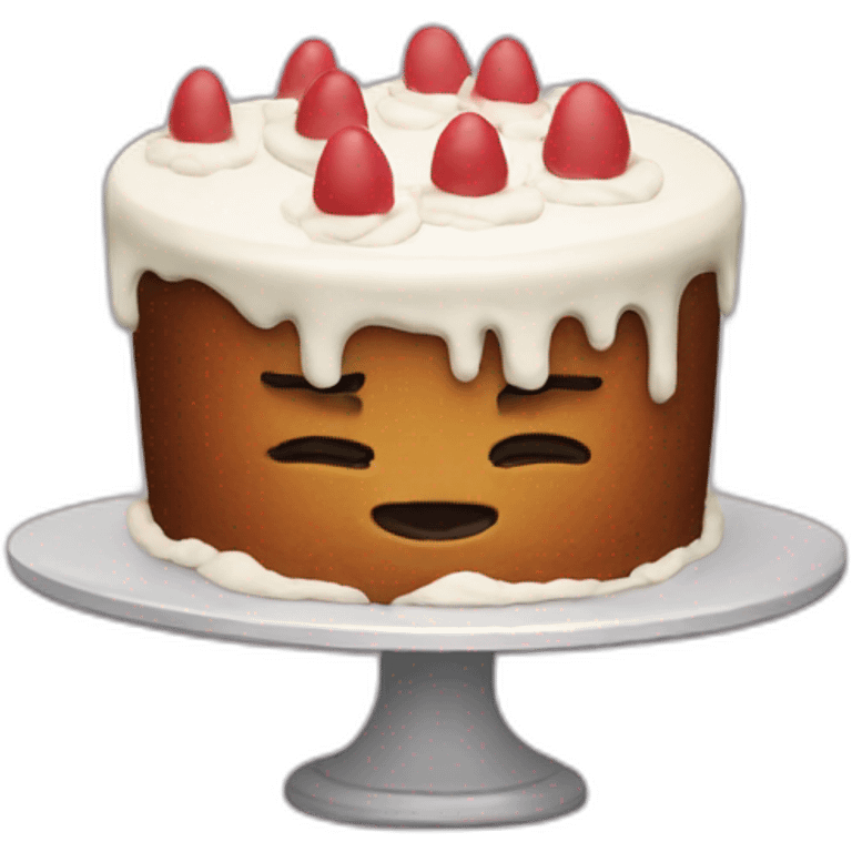 Sad cake emoji