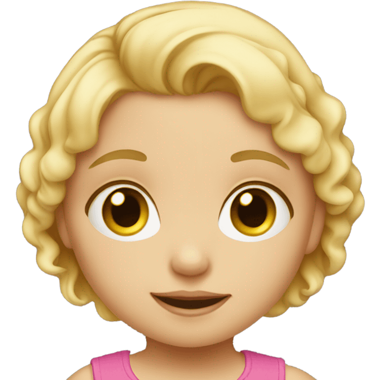 Blonde toddler girl emoji