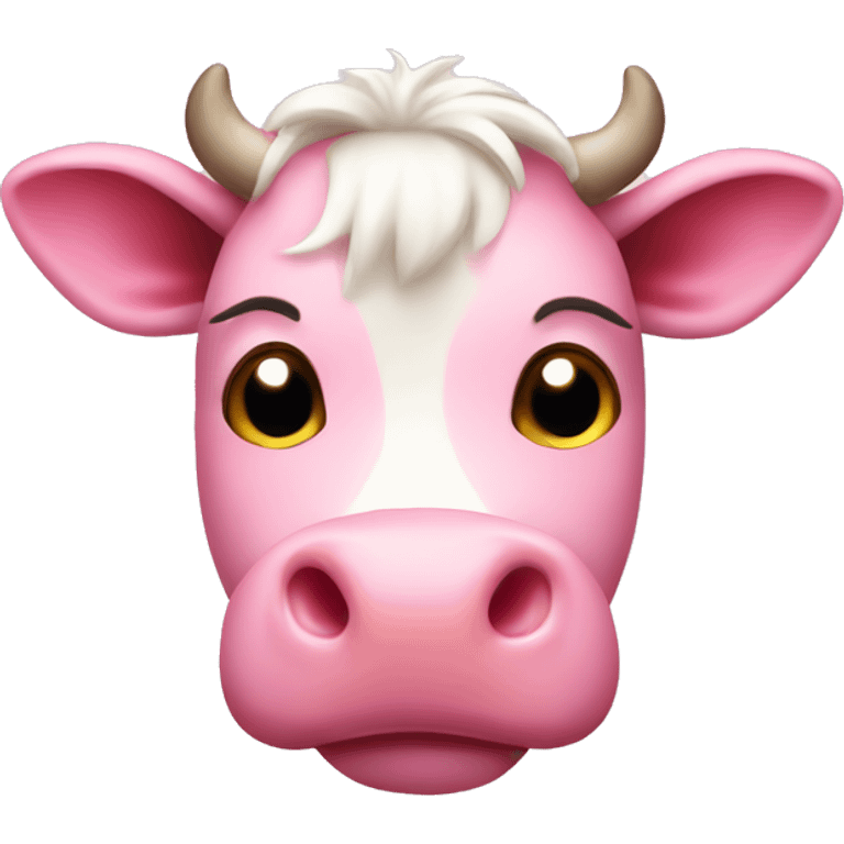 cute pink cow emoji