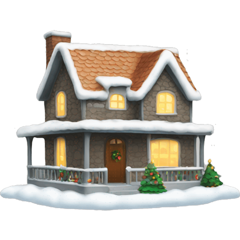 Christmas house emoji