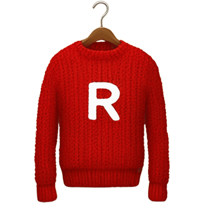 Harry Potter red knitted sweater with a letter R emoji