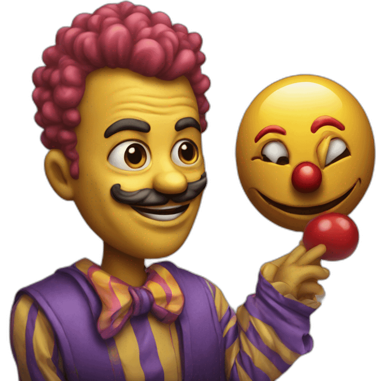 man ignores clown emoji