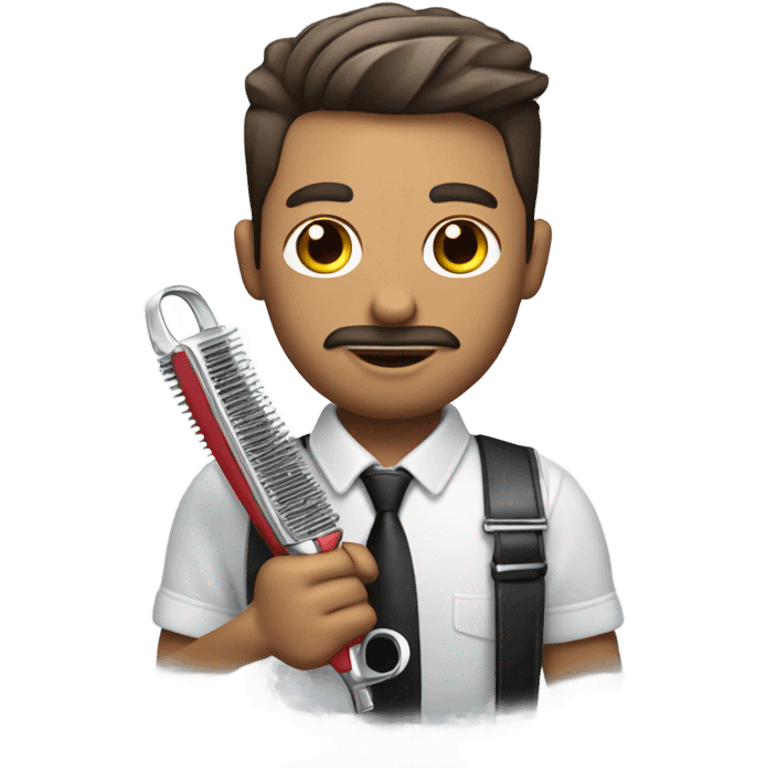 Barber holding hair clippers  emoji