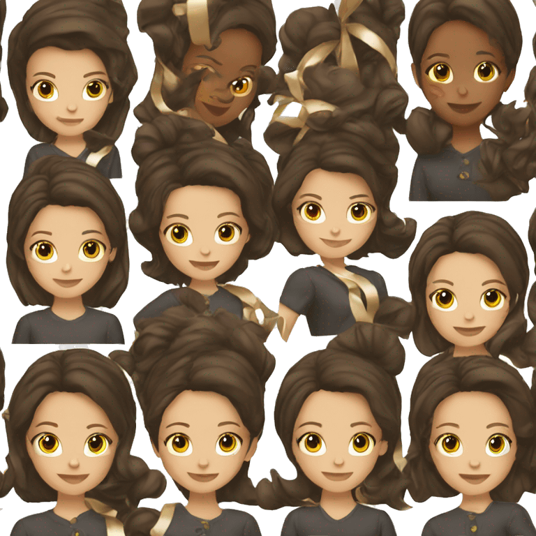 Brunette opening advent calendar emoji