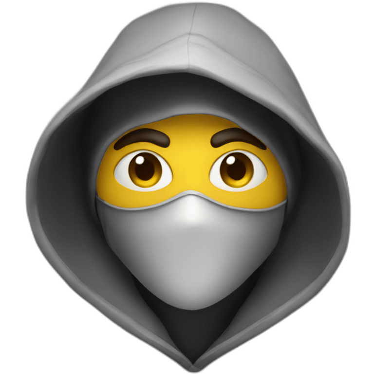 Masked hooded vigilante emoji