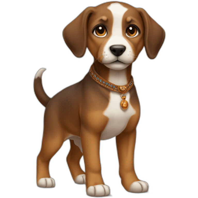 indian pariah puppy full body emoji